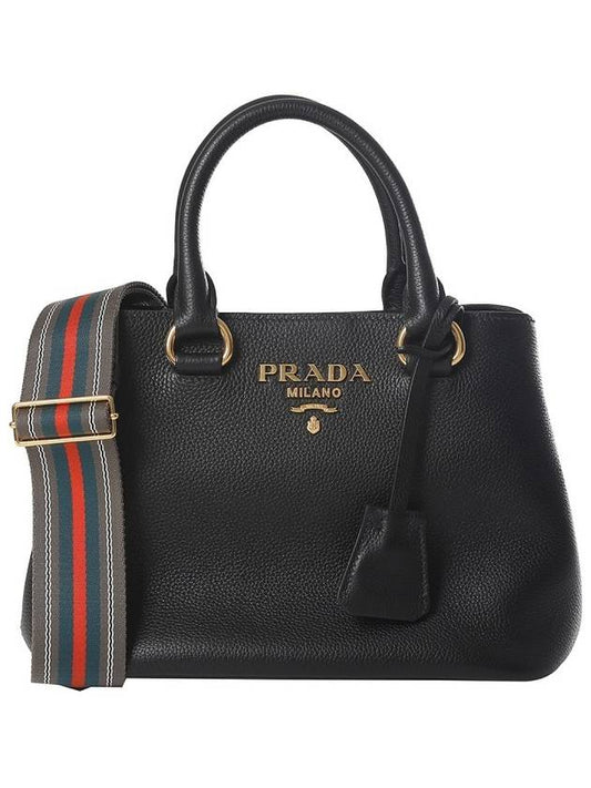 Vitello Phoenix Tote Bag Black - PRADA - BALAAN 2