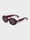 Eyewear Triomphe Acetate Sunglasses Aubergine - CELINE - BALAAN 3