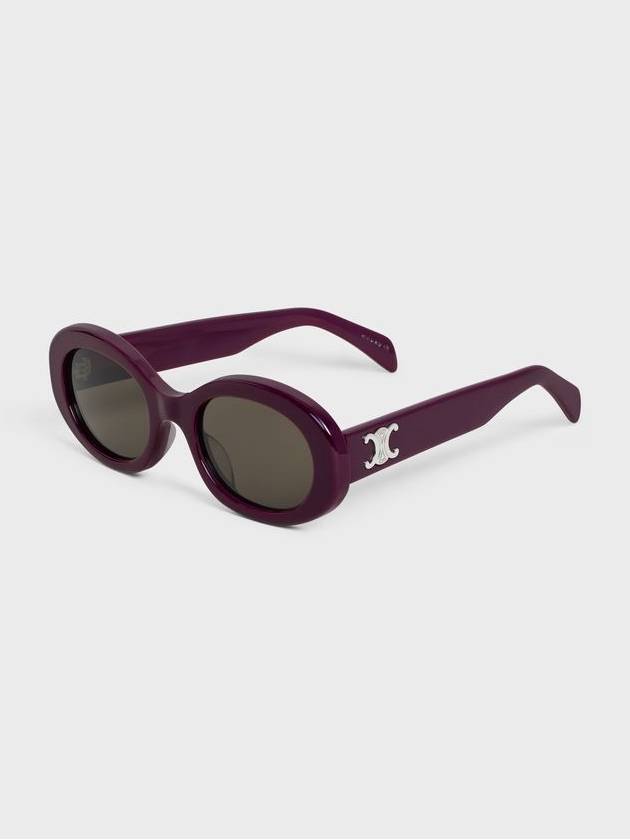 Eyewear Triomphe Acetate Sunglasses Aubergine - CELINE - BALAAN 3