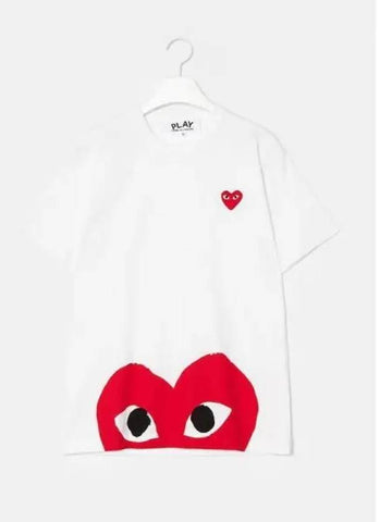 Men s Red Heart T Shirt White Domestic Product - COMME DES GARCONS PLAY - BALAAN 1