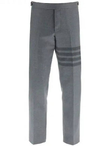 Gray diagonal bar wool pants 271982 - THOM BROWNE - BALAAN 1