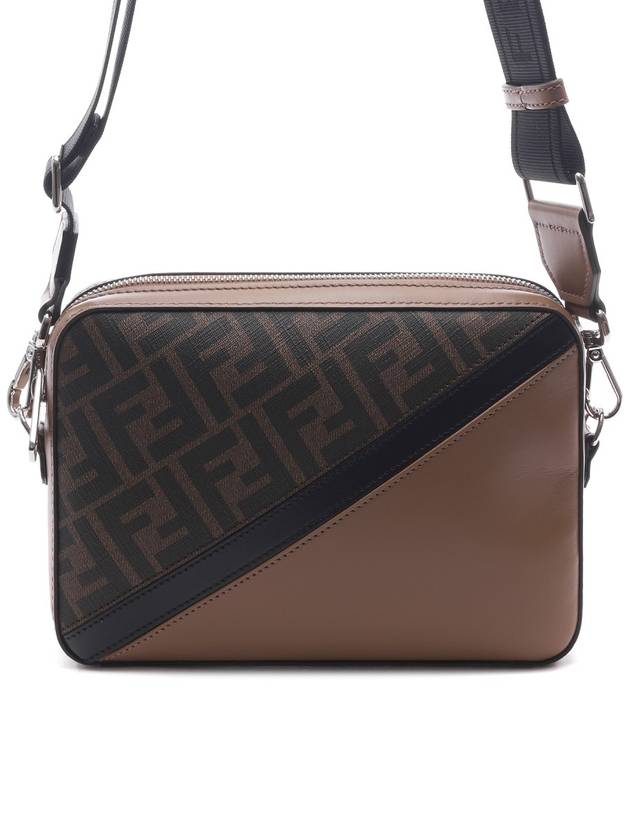 FF motif leather cross bag brown - FENDI - BALAAN 3