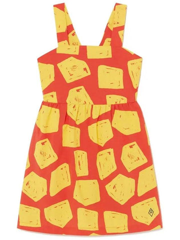 Kids Cube Print One Piece Red S23035 251AW - THE ANIMALS OBSERVATORY - BALAAN 1