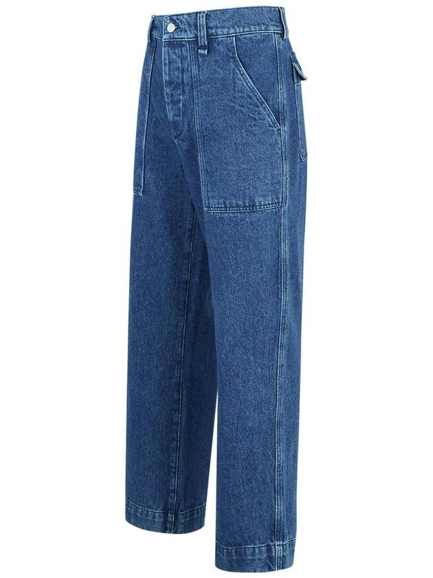 Maison Kitsuné 'Workwear' Blue Denim Jeans - MAISON KITSUNE - BALAAN 2