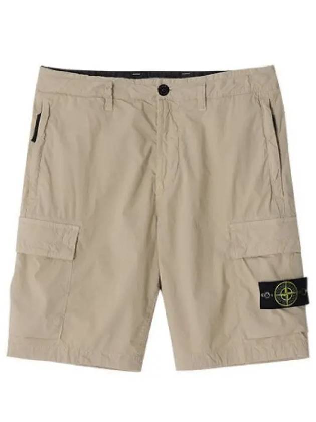 Light Stretch Cotton Bermuda Regular Fit Shorts Beige - STONE ISLAND - BALAAN 2