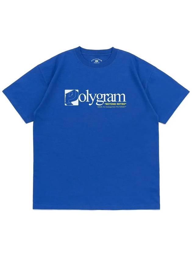 SQUARE P LOGO T SHIRTS OCEAN BLUE - POLYGRAM - BALAAN 4