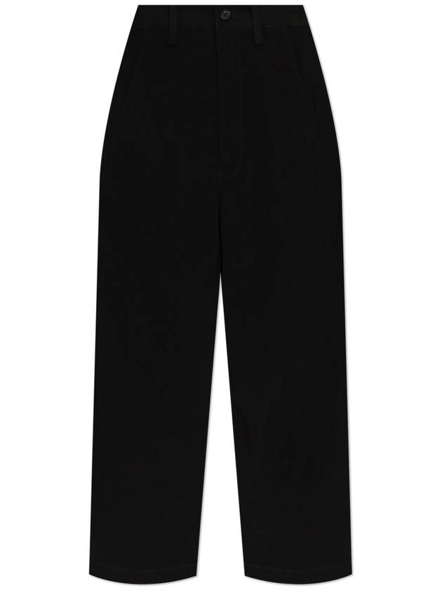 Yohji Yamamoto Wide-leg Trousers, Women's, Black - YOHJI YAMAMOTO - BALAAN 1