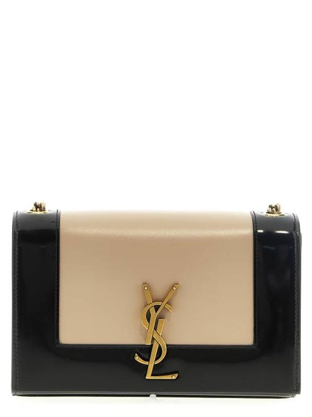 Kate Chain Small Leather Shoulder Bag Sand Black - SAINT LAURENT - BALAAN 1