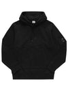 Diagonal Raised Fleece Lens Hoodie Black - CP COMPANY - BALAAN 5