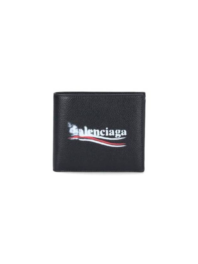 Wave Logo Half Wallet Black - BALENCIAGA - BALAAN 2