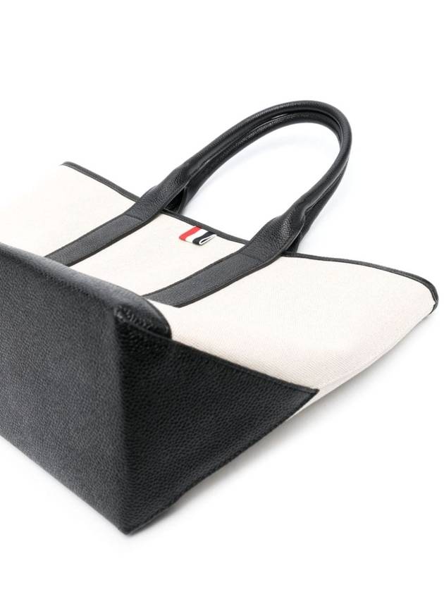 RWB Striped Tote Bag Black Beige - THOM BROWNE - BALAAN 6