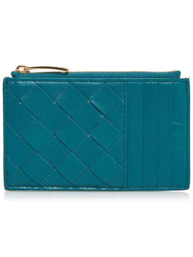 Intrecciato Card Wallet Blue - BOTTEGA VENETA - BALAAN 11