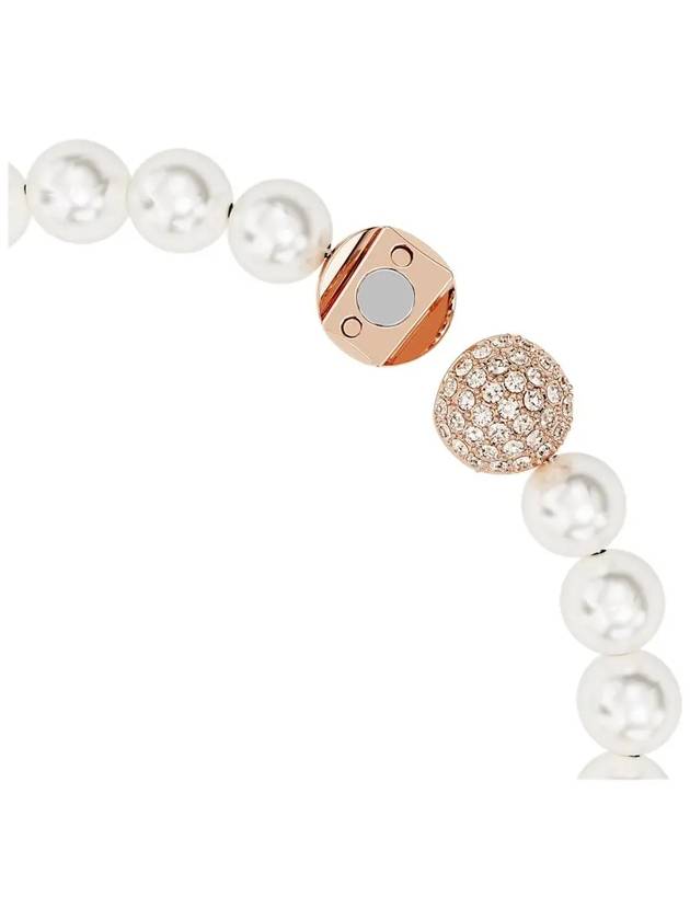 Idyllia Nice Feather Pearl Bracelet Rose Gold White - SWAROVSKI - BALAAN 4