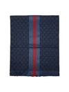 Web GG Two-Tone Muffler Navy - GUCCI - BALAAN 1