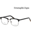 Zegna Glasses Frame EZ5139F 001 Square Lower Gold Frame Half Horn Frame - ERMENEGILDO ZEGNA - BALAAN 4