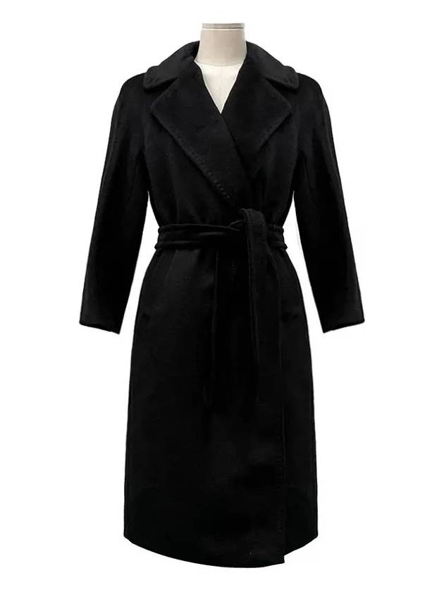 Weekend Wool Alpaca Single Coat Black - MAX MARA - BALAAN.