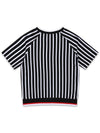 Stripe Short Sleeve T-shirt White Black - ONOFF - BALAAN 3