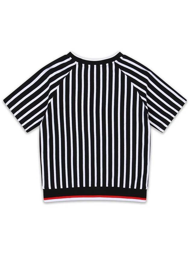 Stripe Short Sleeve T-shirt White Black - ONOFF - BALAAN 3