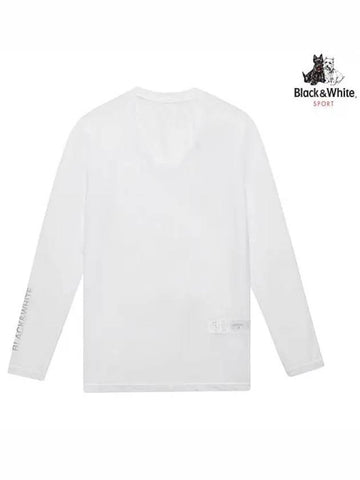 Mesh V-neck Base Long Sleeve T-Shirt - BLACK&WHITE - BALAAN 1