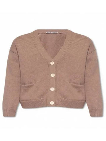 Wool cardigan light brown pink A60336 000 - ACNE STUDIOS - BALAAN 1