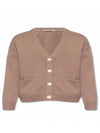 Wool cardigan light brown pink A60336 000 - ACNE STUDIOS - BALAAN 2