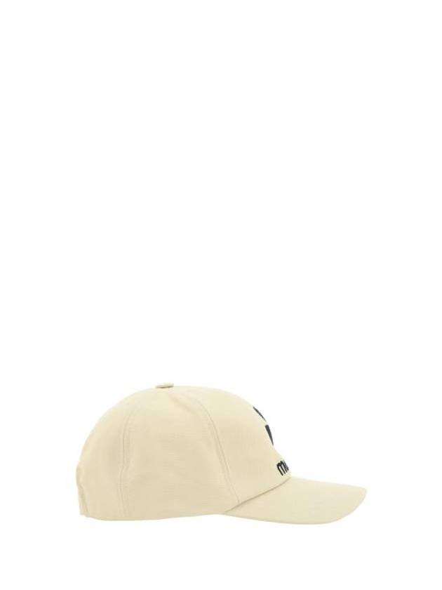 Tyron Logo Cotton Ball Cap Ecru - ISABEL MARANT - BALAAN 3