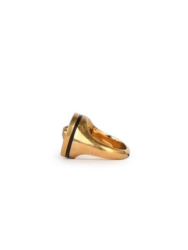 Men's Enamel Medusa Ring Gold - VERSACE - BALAAN 3