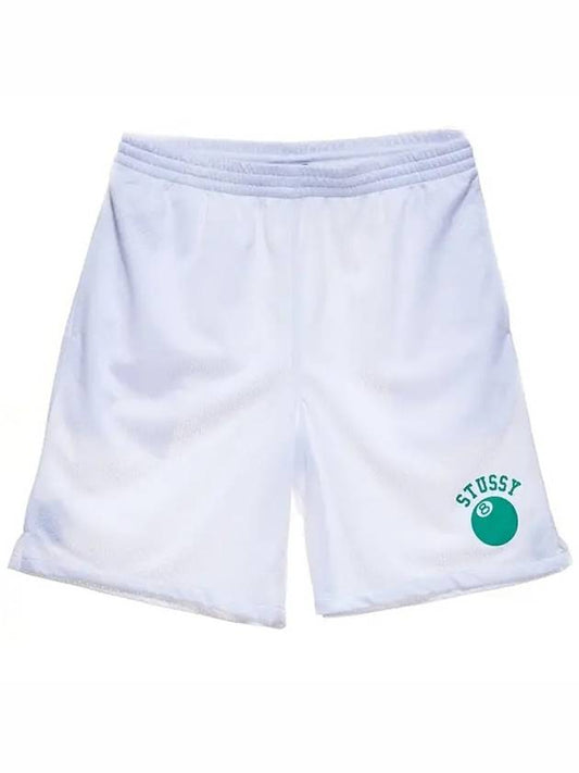 Men's 8-Ball Mesh Shorts White - STUSSY - BALAAN 1