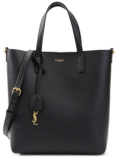 Shopping Toy Supple Leather Tote Bag Black - SAINT LAURENT - BALAAN 2