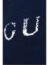 Intarsia Wool Sweater Dark Blue - GUCCI - BALAAN 6