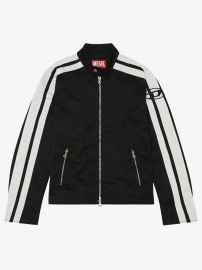 J Beck Logo Zip-Up Biker Jacket Black White - DIESEL - BALAAN 2