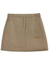 Logo embroidered winter padded skirt BEIGE - MONBIRDIE GOLF - BALAAN 1