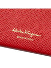 Gancini Card Wallet Lipstick Red - SALVATORE FERRAGAMO - BALAAN 4