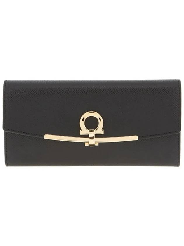 Gancini Continental Wallet Black - SALVATORE FERRAGAMO - BALAAN 5