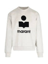 Mikoy Big Logo Cotton Sweatshirt Ecru - ISABEL MARANT - BALAAN 3