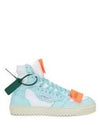 3.0 Off Court Leather High Top Sneakers White Green - OFF WHITE - BALAAN 2