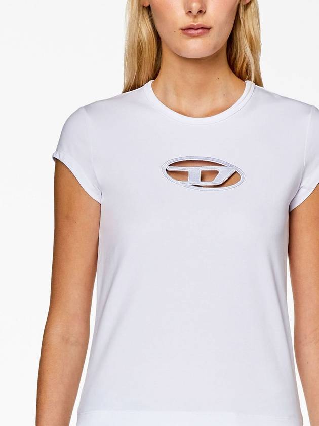 T Angie Peekaboo Logo Short Sleeve T-Shirt White - DIESEL - BALAAN 6