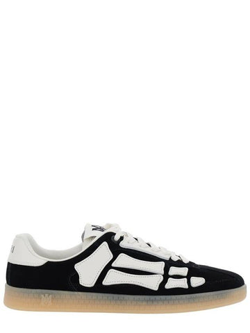 'Pacific Bones' Black Sneakers With Contrasting Side Patches And Logo Patch On The Tongue In Leather Man - AMIRI - BALAAN 1