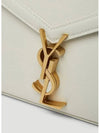 Casandra Monogram Mini Top Handle Cross Bag White - SAINT LAURENT - BALAAN 6