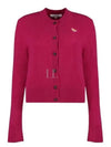 Baby Fox Patch Wool Cardigan Fuchsia - MAISON KITSUNE - BALAAN 2