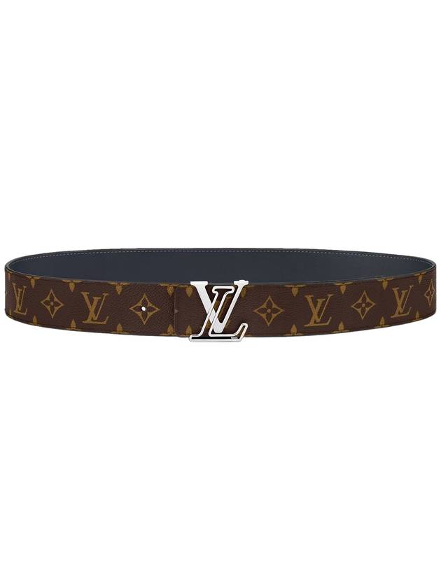 LV Line 40MM Reversible Monogram Canvas Leather Belt Brown - LOUIS VUITTON - BALAAN.