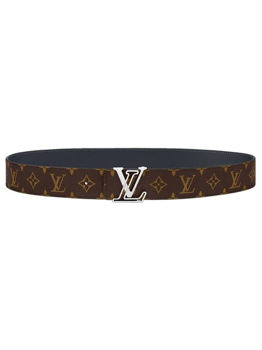 LV Line 40MM Reversible Monogram Canvas Leather Belt Brown - LOUIS VUITTON - BALAAN 1