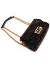 Baguette Chain Midi Shoulder Bag Dark Brown - FENDI - BALAAN 6