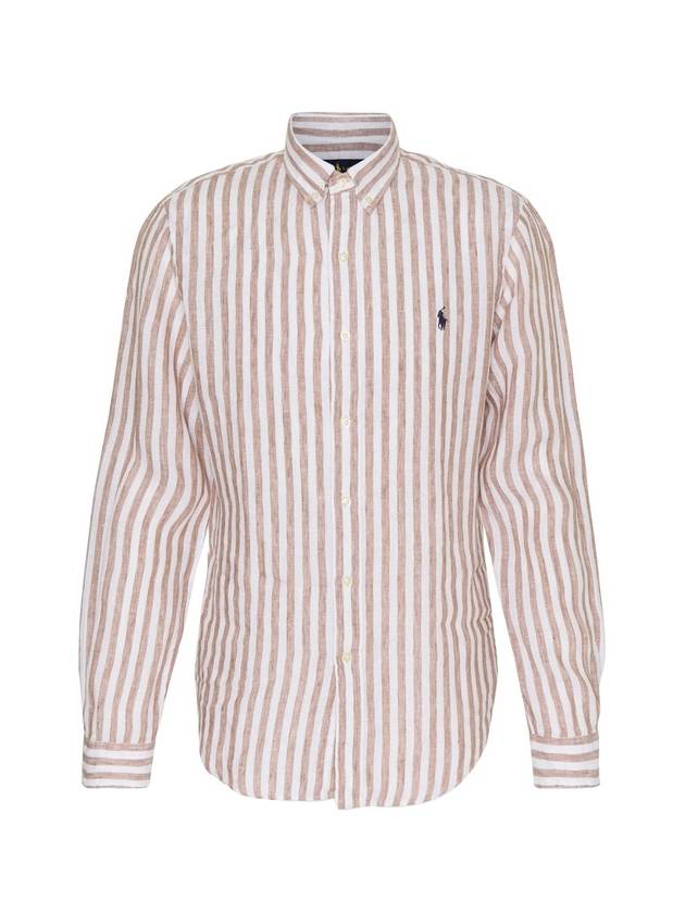 Pony Stripe Long Sleeve Shirt Red - POLO RALPH LAUREN - BALAAN 1