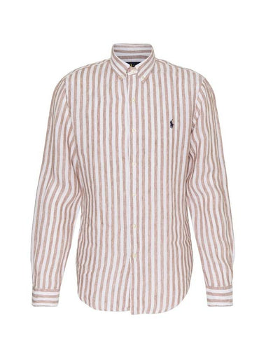 Pony Stripe Long Sleeve Shirt Red - POLO RALPH LAUREN - BALAAN 1