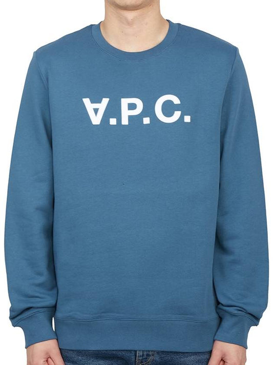 VPC Logo Crew Neck Sweatshirt Blue - A.P.C. - BALAAN 2