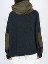 Nylon mix panel hooded knit top - SEMI COUTURE - BALAAN 4