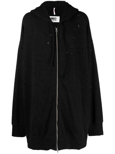 MM6 Oversized Perforated Hooded Jacket S62GU0113S25454 - MAISON MARGIELA - BALAAN 2