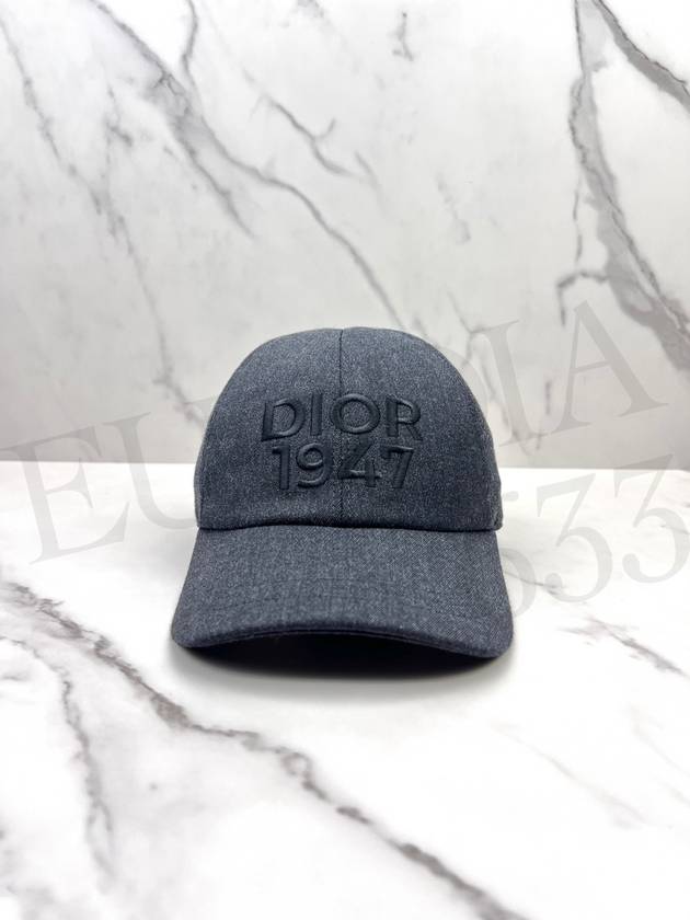 1947 Wool Ball Cap Anthracite Grey - DIOR - BALAAN 7