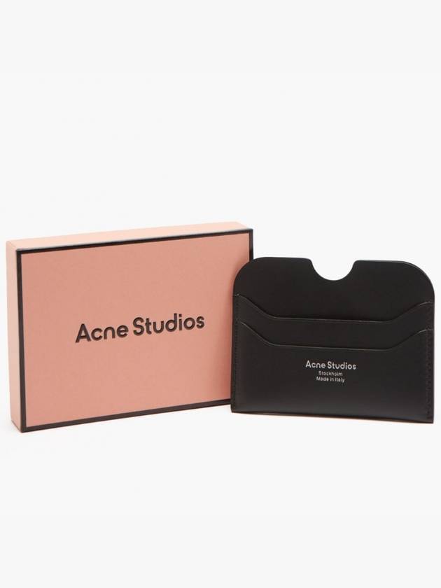 Silver Logo Card Wallet Black - ACNE STUDIOS - BALAAN 6